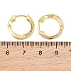 Brass Micro Pave Cubic Zirconia Hoop Earrings KK-CBAD104-04G-E-4