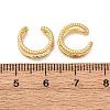 Two-layer C-Shaped Brass Cuff Earrings EJEW-G445-01G-5