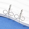 Bowknot Brass Leverback Earrings EJEW-A150-04A-P-1