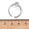 304 Stainless Steel Cuff Open Rings for Women RJEW-L341-01B-P-5