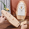 Wood Necklaces Organizer Display Holder with Velvet Mat NDIS-WH0017-11-3