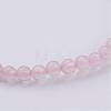 Natural Rose Quartz Beaded Stretch Bracelets BJEW-JB02459-01-2