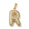 Brass Micro Pave Cubic Zirconia Pendants KK-E061-03G-18-1