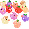 12Pcs 6 Style Fuuny Luminous Resin Vegetable Duck Diaplay Decoration RESI-TAD0001-03-2