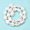 Electroplate Porcelain Imitation Pearl Beads Strands PORC-K009-01B-2