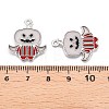 Halloween Theme Rack Plating Luminous Alloy Enamel Pendants ENAM-N056-232P-5