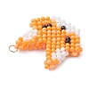 Beaded Fox Charms PALLOY-MZ01146-4