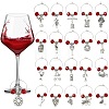 40Pcs 20 Style Glass Wine Glass Charms AJEW-CJ00015-1