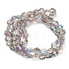 Electroplate Transparent Glass Beads EGLA-H112-04HR-01-2
