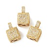 Brass Micro Pave Cubic Zirconia Pendants KK-F919-10A-G-2