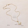 Trendy Cartoon 304 Stainless Steel Enamel White Evil Eye Rhombus Pendant Necklaces for Women MQ6271-5