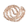 Electroplate Transparent Glass Beads Strands EGLA-Q133-01A-3