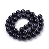 Synthetic Blue Goldstone Beads Strands X-G-S259-41-6mm-2