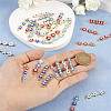  50Pcs 25 Styles Alloy Enamel Connector Charms FIND-TA0003-23-6