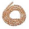 Electroplate Glass Beads Strands GLAA-Q105-03O-2