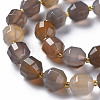 Natural Grey Agate Beads Strands G-T131-121-3