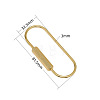 Brass Screw Carabiner Lock Charms KK-ZX025-63C-2