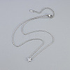 Brass Pave Clear Zirconia Pendant 4 Leaf Clover Pendant Necklaces for Women WG76B9A-02-1