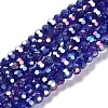 Electroplate Glass Beads Strands LS-EGLA-R016-4m-1-1