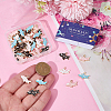 64Pcs 4 Styles Alloy Airliner Pendants ENAM-SC0008-01-3
