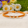 Handmade Daisy Glass Seed Bead Woven Flower Braided Bracelets CR2331-5-2