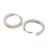 304 Stainless Steel Textured Huggie Hoop Earrings for Women EJEW-C096-35D-2