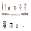Brass Magnetic Slide Lock Clasps FIND-SC0001-03-5