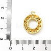 Brass Micro Pave Clear Cubic Zirconia Pendants KK-I476-02G-O-3