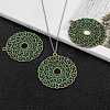 Flat Round Zinc Alloy Big Pendant PALLOY-R065-110-FF-6