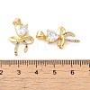 Rack Plating Brass Micro Pave Clear Cubic Zirconia Pendants KK-A206-03G-3