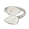 304 Stainless Steel Cuff Rings Components STAS-K279-02E-P-2