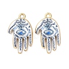 Religion Printed Alloy Pendants AL-CBA7256-24G-02-1