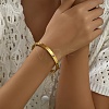 Stainless Steel Pave Rhinestones Hinged Bangles for Women OZ6577-2