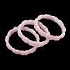 Bamboo Natural Rose Quartz Beads Stretch Bracelets for Women Men BJEW-K304-01M-4