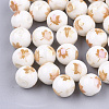 Autumn Theme Electroplate Glass Beads EGLA-S178-10H-1