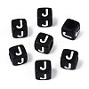 Initial Acrylic Horizontal Hole Beads OACR-ZX006-35J-1