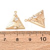 Brass Micro Pave Clear Cubic Zirconia Pendants CU-CBAD58F-05G-3