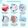 DIY 5D Colorful Dandelion Pattern Canvas Diamond Painting Kits DIY-C021-18-6