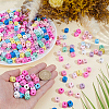 600Pcs Natural Wood Printed Beads WOOD-PA0001-48-3