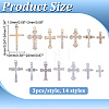 42Pcs 14 Styles Alloy Rhinestone Pendants FIND-ME0003-65-2
