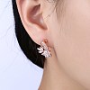 Trendy Brass Cubic Zirconia Ear Stud EJEW-BB29752-B-3