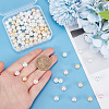 100Pcs Ocean Mix Pearlized Glass Pearl Beads HY-HY0001-04C-3