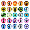 Eye Printed Glass Cabochons GGLA-BT0001-01-24