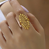 Fashionable European and American Wheat Spike Lucky Ring Hollow Wedding Jewelry. WO7252-1