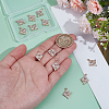 10Pcs Brass Micro Pave Cubic Zirconia Pendants KK-BC0014-59-3