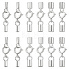 12Pcs 3 Styles 925 Sterling Silver Spring Ring Clasps FIND-AB00052-1