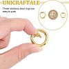 3Pcs 3 Style Ion Plating(IP) 304 Stainless Steel Spring Gate Rings STAS-UN0033-63-2