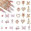 24Pcs Resin & Zinc Alloy Rhinestone Cabochons MRMJ-SP0001-42-1