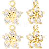 10Pcs Eco-Friendly Rack Plating Brass Micro Pave Clear Cubic Zirconia Charms KK-BBC0015-93-1