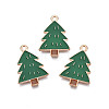 Christmas Style Alloy Enamel Pendants X-ENAM-Q442-66-1